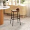 Set Of 1/2 29 Inch Industrial Bar Stools With Low Back And Footrests-1 Piece